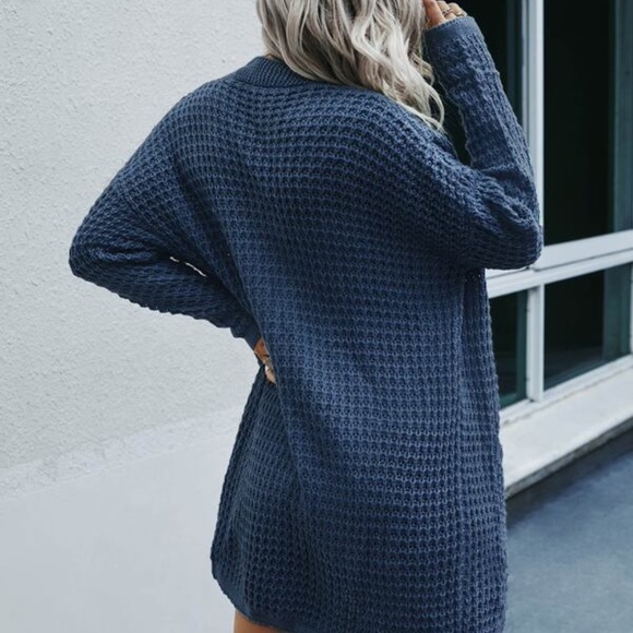 Cream Cozy chunky knit open front cardigan Casual Minimalist - Picture 10 of 11